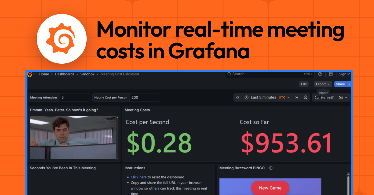 Show me the (meeting) money: How to monitor the real-time costs of a meeting in Grafana